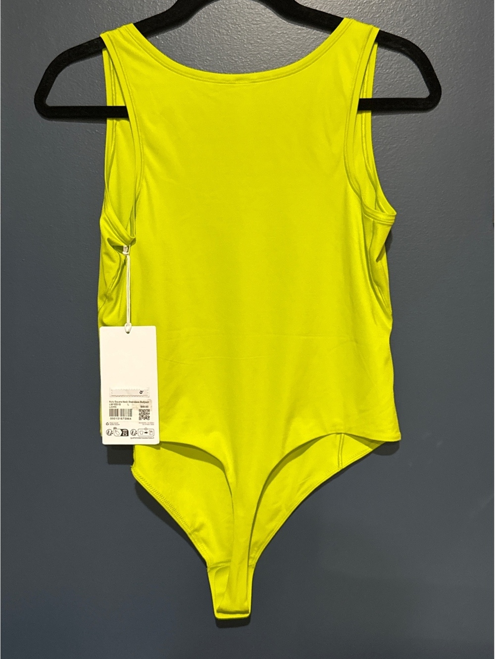 Lululemon Wundermost Square-neck Bodysuit - L Lichen Lime - Picture 2 of 4